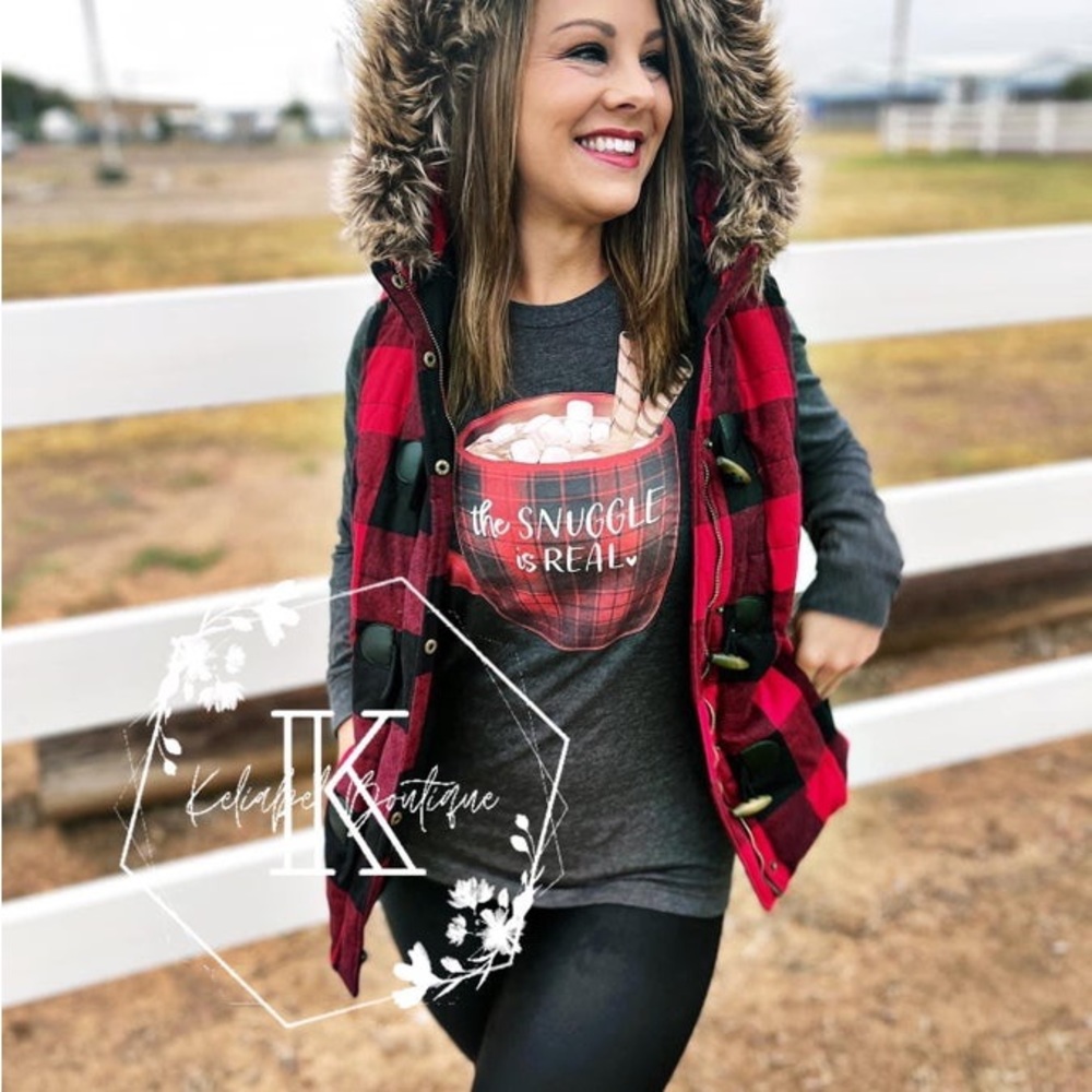 The Snuggle is Real long sleeve tee! New!